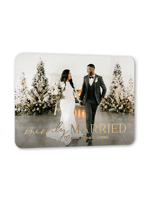 Merrily Wedded Holiday Card