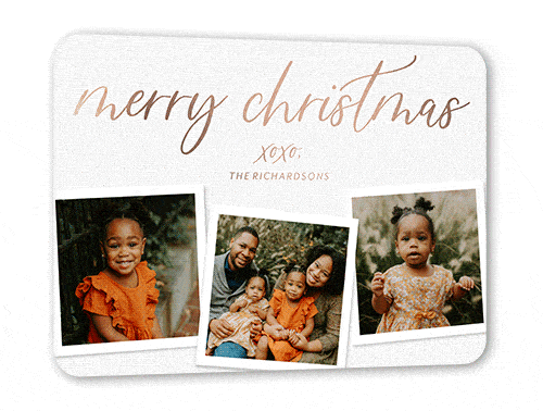 Lustrous Linen Holiday Card